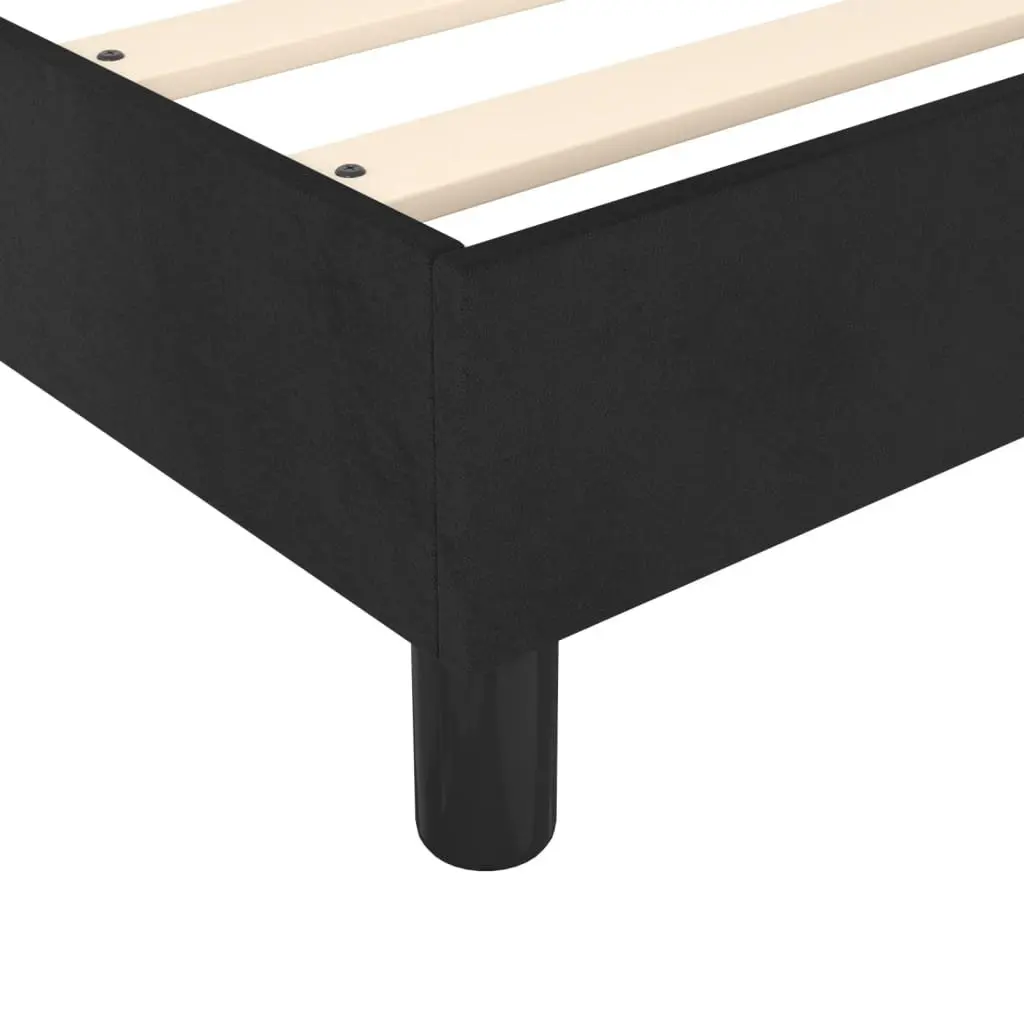 Box Spring Bed Black King Single Velvet Upholstered Frame Adjustable Headboard Pocket Spring Mattress