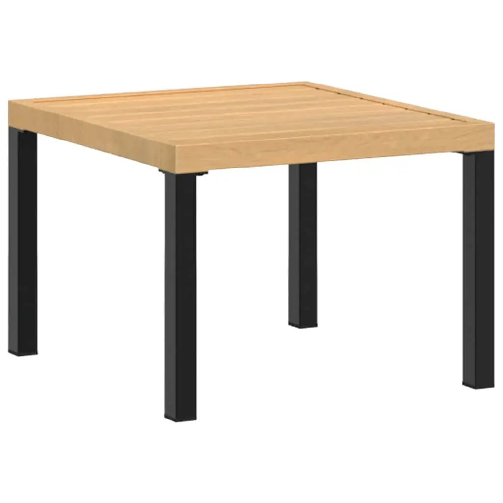 Garden Bench Set Black 3 Pieces Steel Frame Cushioned Seating