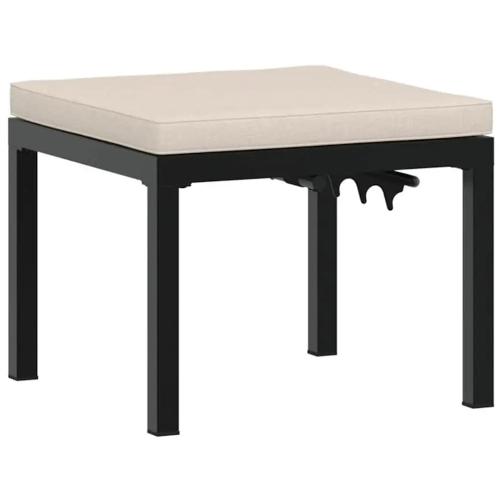Garden Bench Set Black 3 Pieces Outdoor Furniture Patio Seating with Cushions