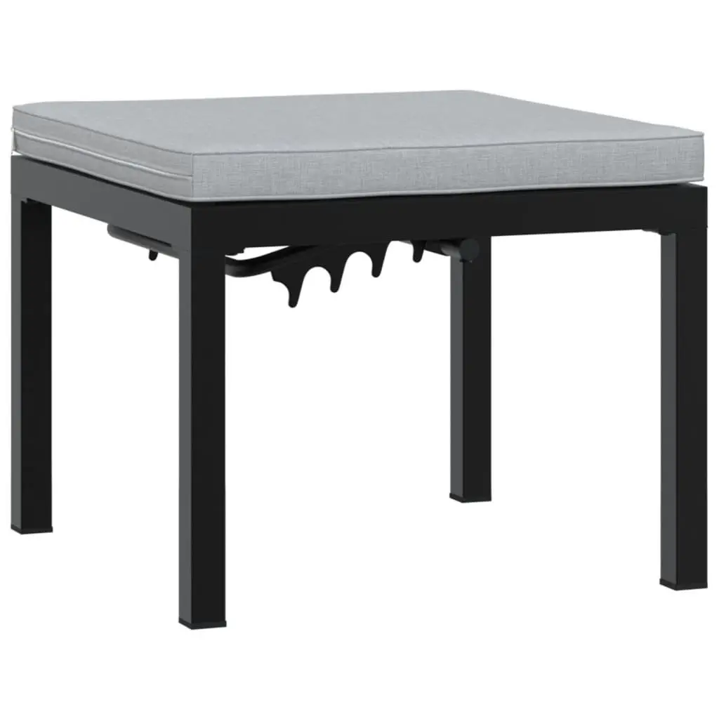 Garden Bench Set Black 3 Piece Outdoor Furniture Patio Seating with Cushions