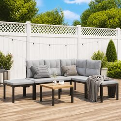 Comfortable and Stylish 5-Piece Garden Sofa Set in Light Grey