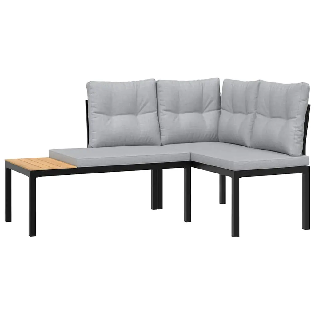 Garden Sofa Set 4 Piece Outdoor Furniture Patio Seating with Cushions Side Table