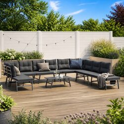 Efficient 6-Piece Garden Bench Set for Outdoor Spaces
