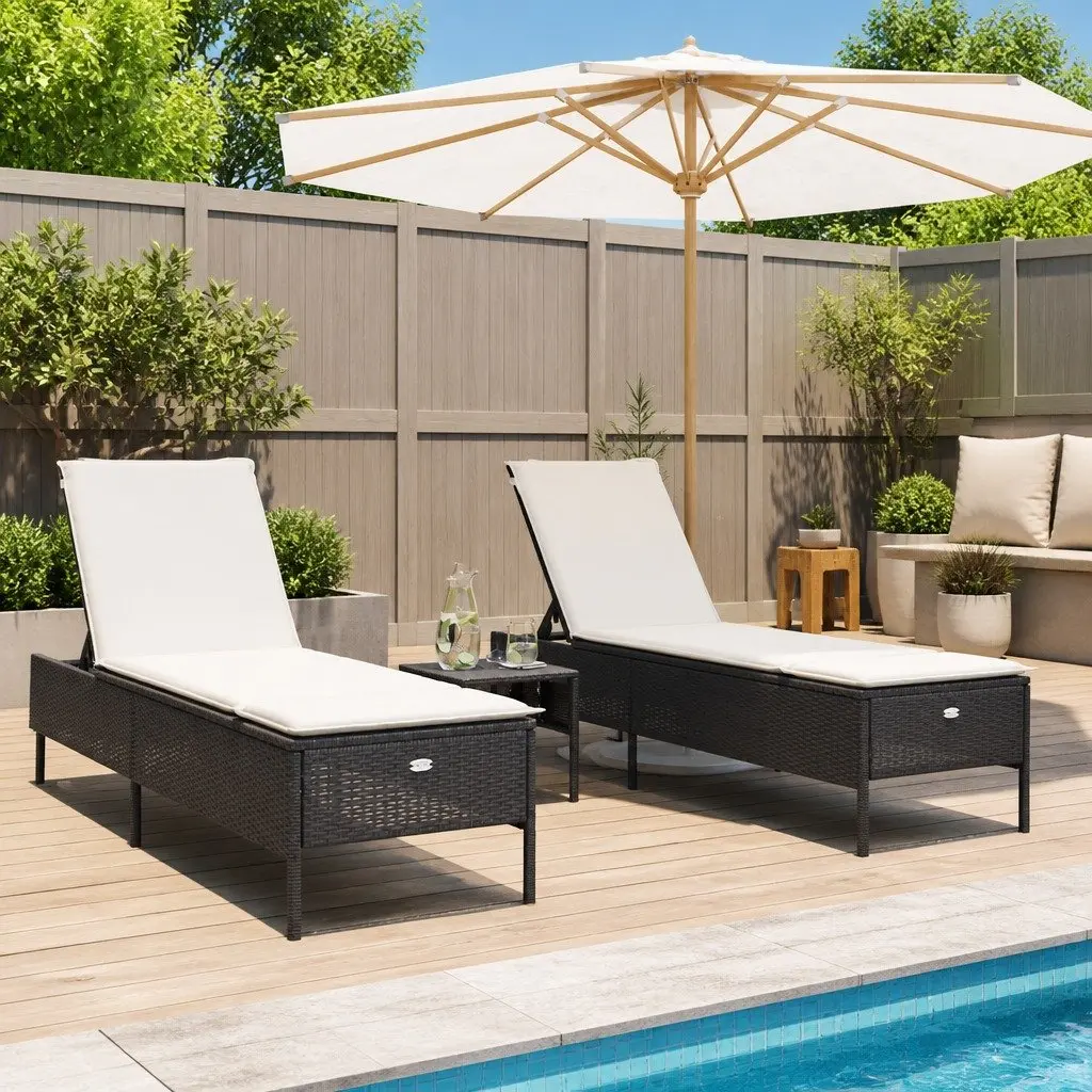 3-Piece Sun Lounger Set
