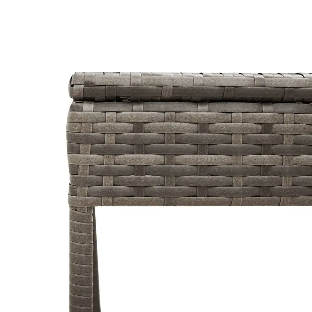 Sun Lounger Set 3 Piece Outdoor Seating Grey Adjustable Backrest Cushions