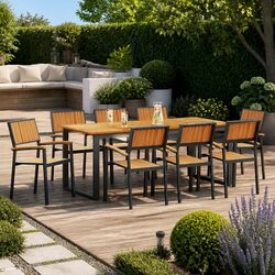Compact and Stylish 9-Piece Garden Dining Set