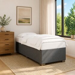 Grey Fabric Bed Frame 90x190 cm for Quality Sleep