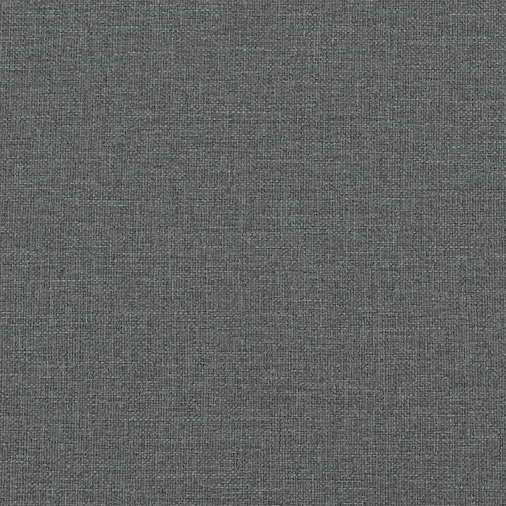 King Single Bed Frame Dark Grey Polyester Fabric Sturdy Support Slats