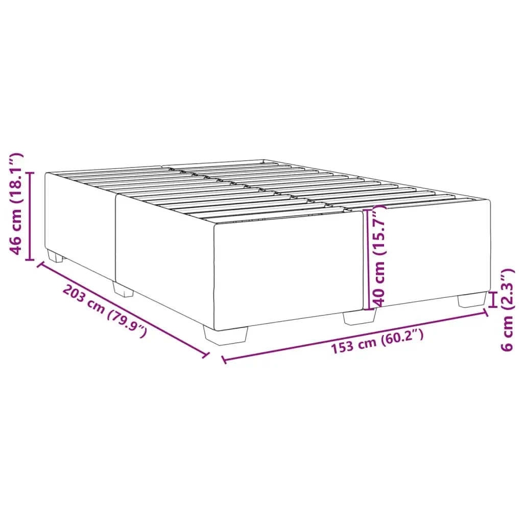 Black Fabric Queen Bed Frame with Sturdy Slat Support