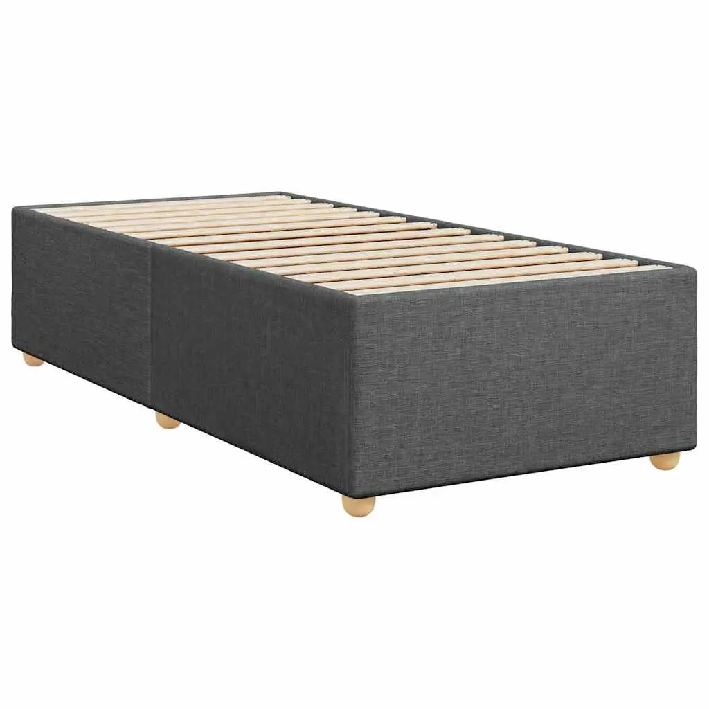 Bed Frame Grey Fabric 90x190 cm Slatted Base Bedroom Furniture Sleep