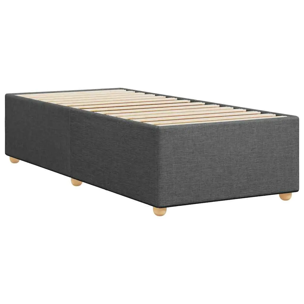 Bed Frame Grey Fabric 90x190 cm Slatted Base Bedroom Furniture Sleep