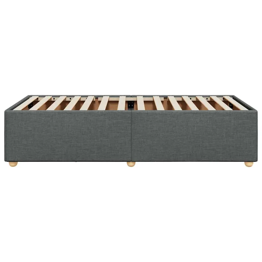 Bed Frame Grey Fabric 90x190 cm Slatted Base Bedroom Furniture Sleep