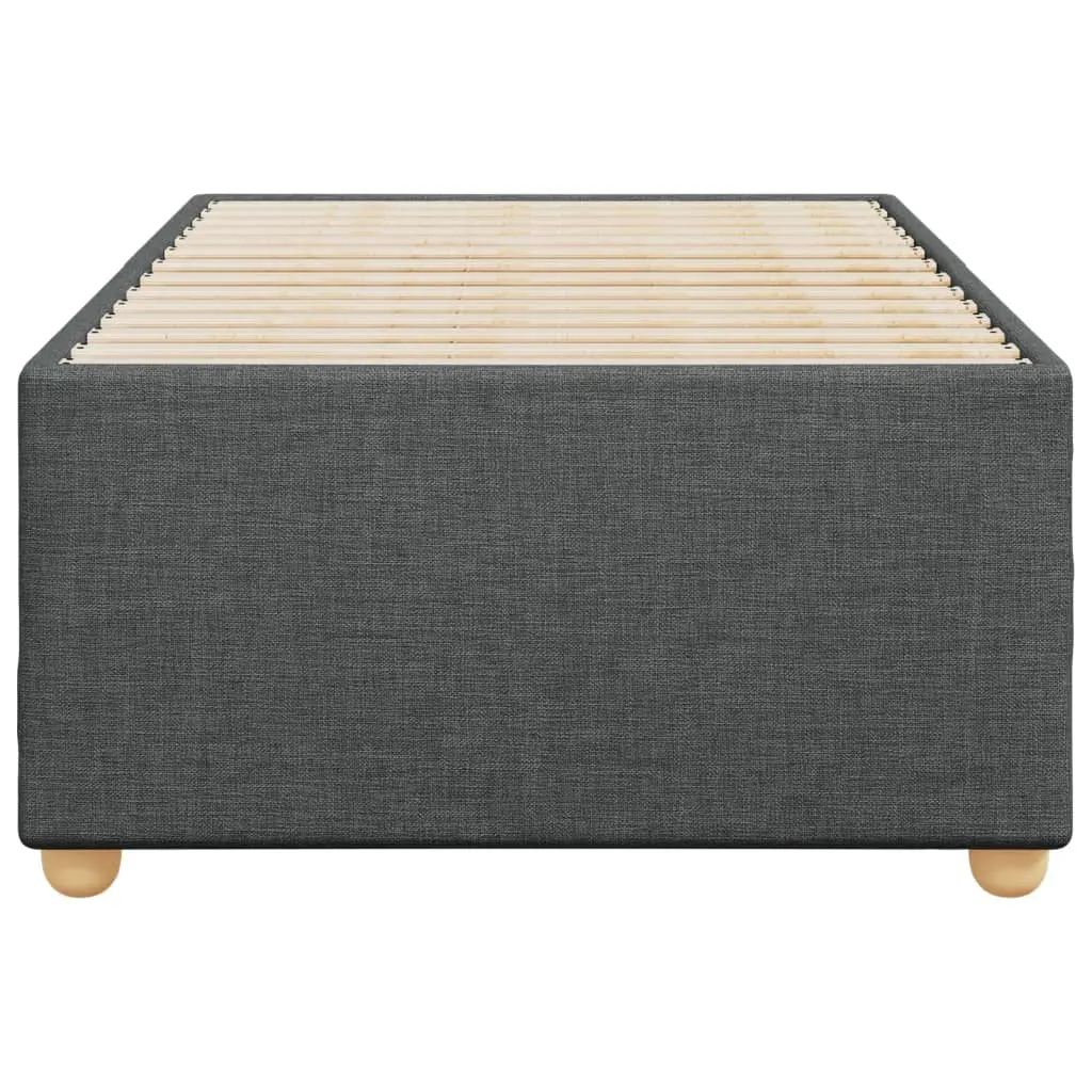 Bed Frame Grey King Single Fabric Slats Support