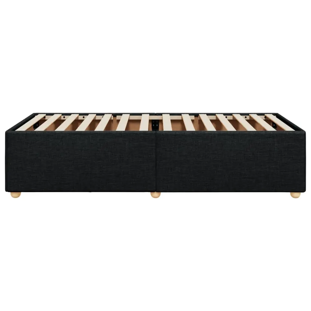 Black Fabric King Single Bed Frame for Relaxation