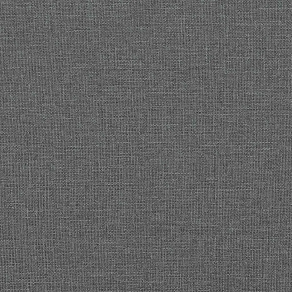 Grey Fabric Double Bed Frame Polyester Upholstered with Wooden Slats for Support and Stability