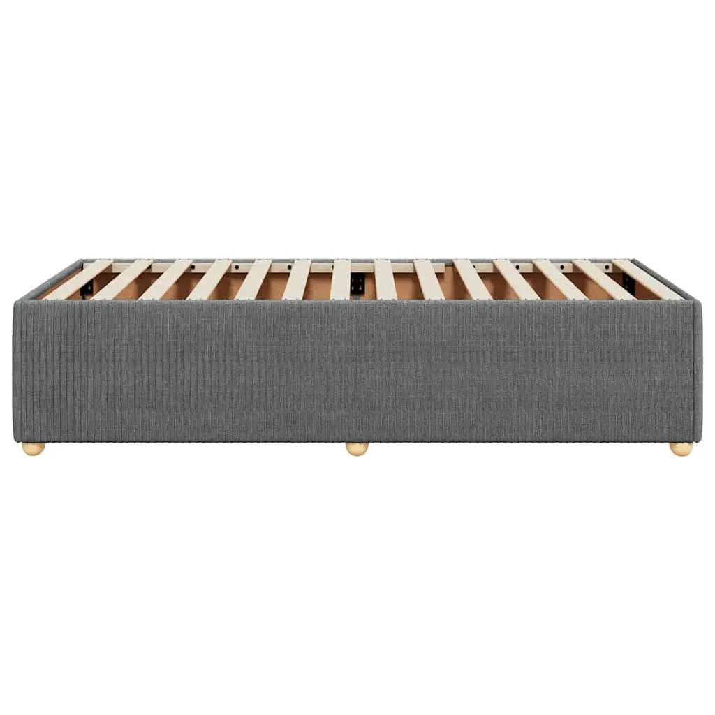Bed Frame 90x190 cm Grey Fabric Velvet Slatted Base Bedroom Furniture