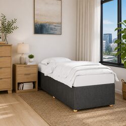 Concise King Single Bed Frame with Velvet Finish