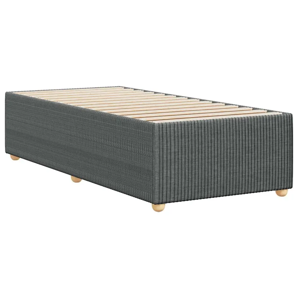 King Single Bed Frame Dark Grey Fabric Bedroom Furniture No Mattress