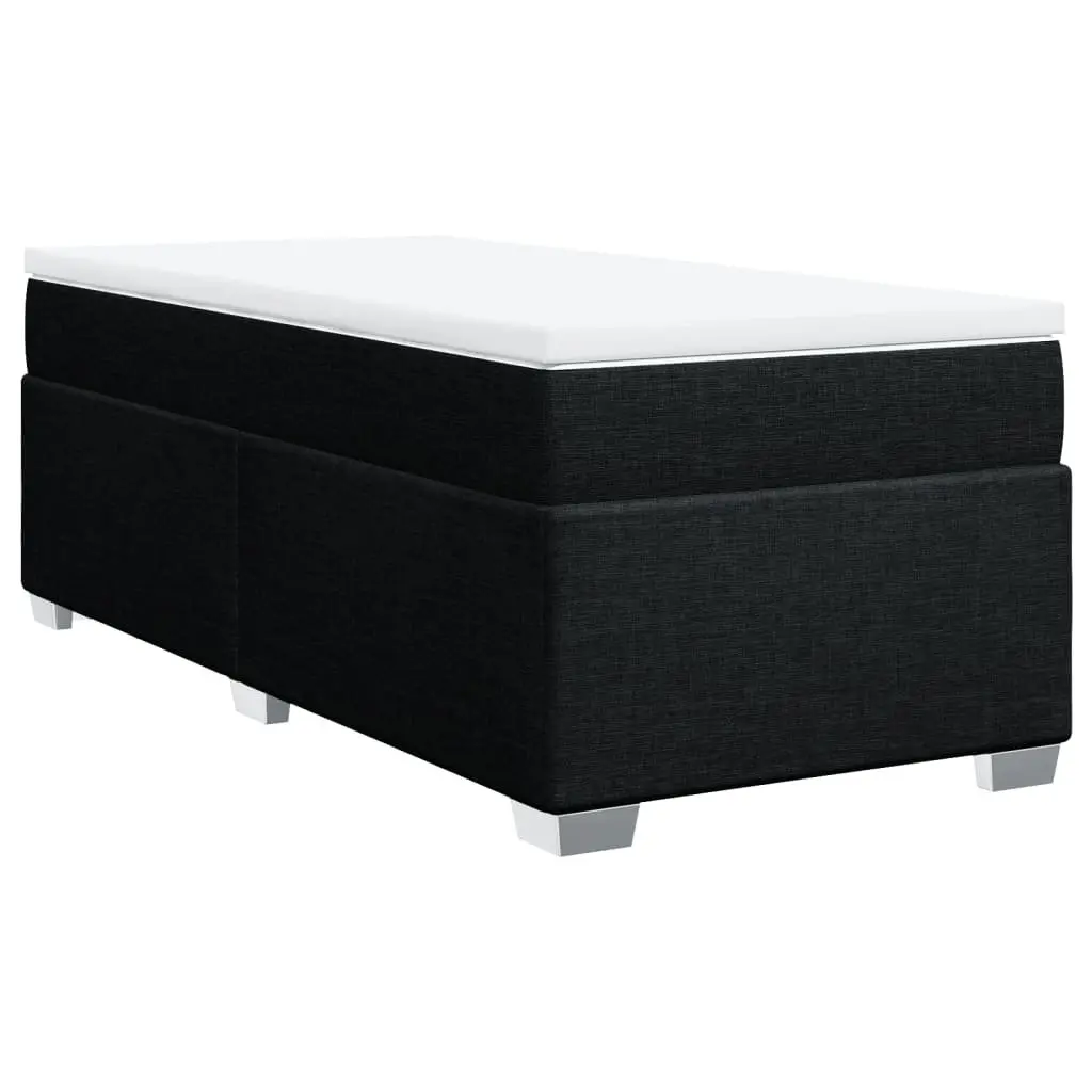 Box Spring Bed Grey King Single Pocket Spring Mattress Fabric Upholstered Frame