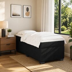 Concise Design of King Single Velvet Box Spring Bed
