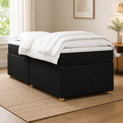 King Single Box Spring Bed and Mattress Topper