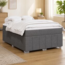 Concise Queen Size Box Spring Bed with Pocket Spring Mattress