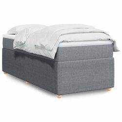 Compact King Single Box Spring Bed with Durable Fabric