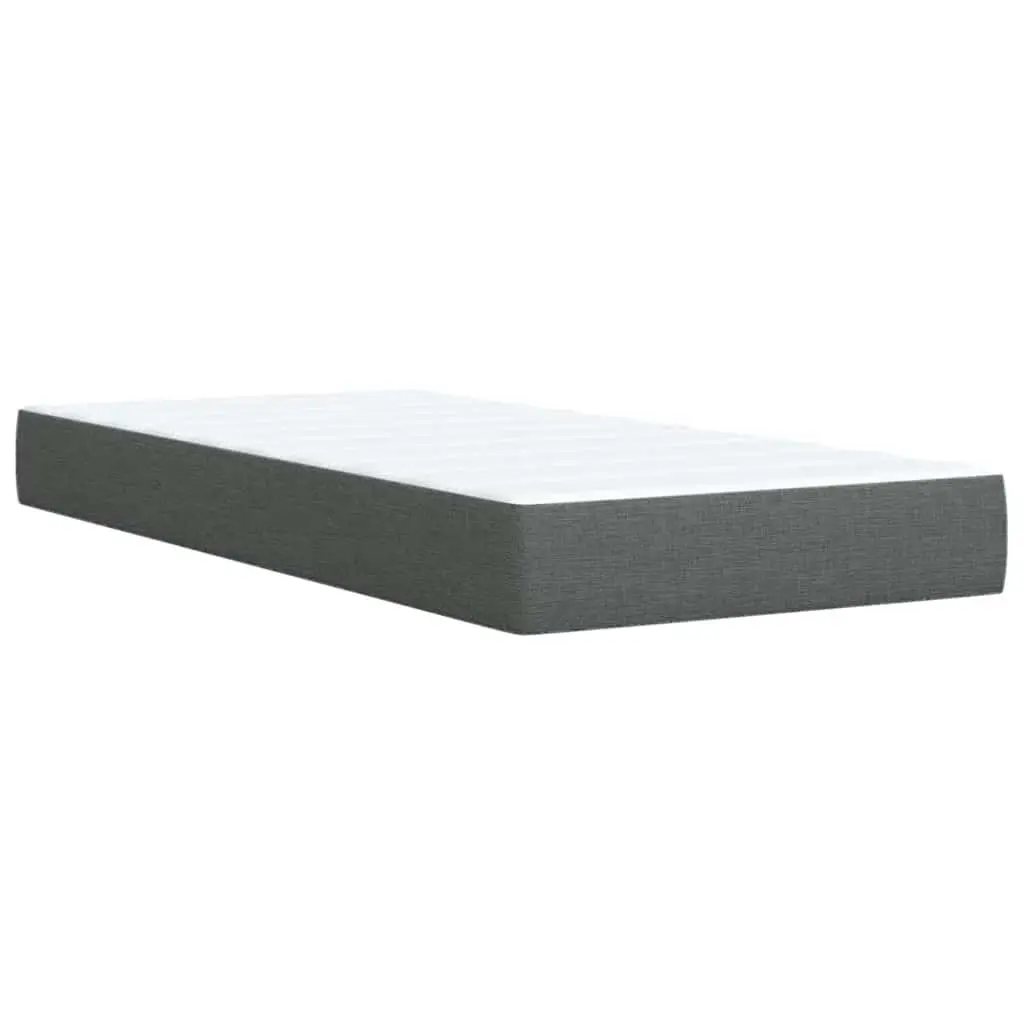Box Spring Bed Black King Single Pocket Spring Mattress with Removable Topper