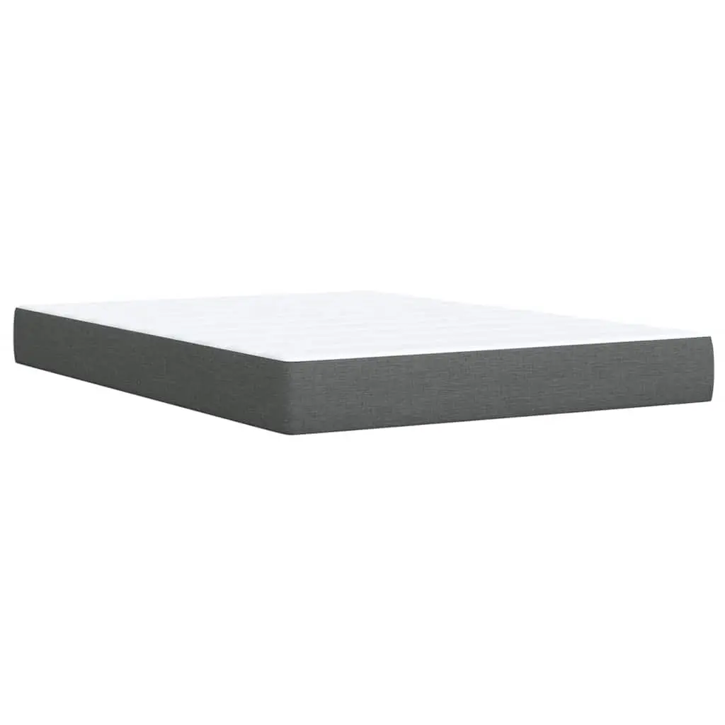 Double Box Spring Bed Black Double Pocket Spring Mattress with Removable Topper