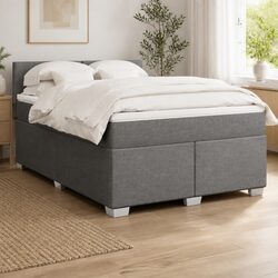 Compact Queen Box Spring Bed with Pocket Spring Mattress