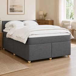 Concise Double Box Spring Bed with Pocket Spring Design