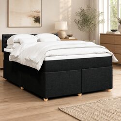 Double Box Spring Bed with Mattress and Topper Included
