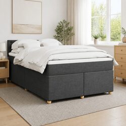 Double Box Spring Bed with Pocket Spring and Slats