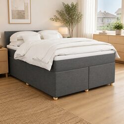Queen Box Spring Bed with Stylish Design and Comfort