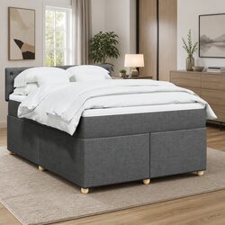 Concise Design: Queen Box Spring Bed with Pocket Mattress