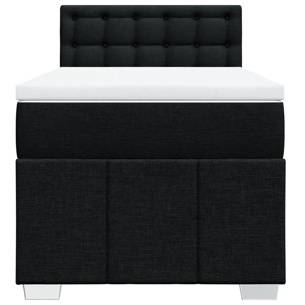Box Spring Bed Black King Single Pocket Spring Mattress Slatted Frame