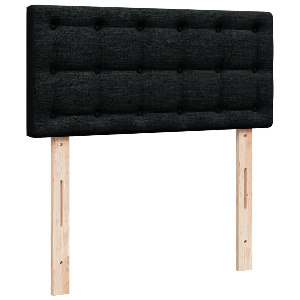 Box Spring Bed Black King Single Pocket Spring Mattress Slatted Frame