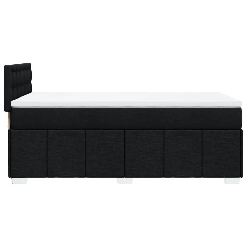 Box Spring Bed Black King Single Pocket Spring Mattress Slatted Frame