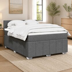 Concise Queen Box Spring Bed with Pocket Spring Mattress