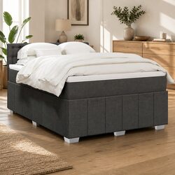 Concise Queen Box Spring Bed with Pocket Mattress