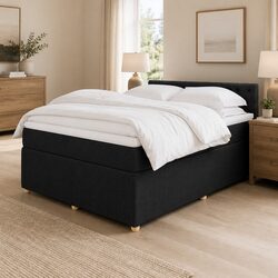 Queen Box Spring Bed with Pocket Sprung Mattress