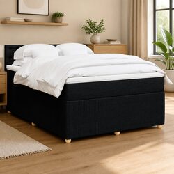 Concise Queen Box Spring Bed with Pocket Spring Mattress