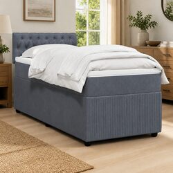 King Single Box Spring Bed with Velvet Pocket Mattress