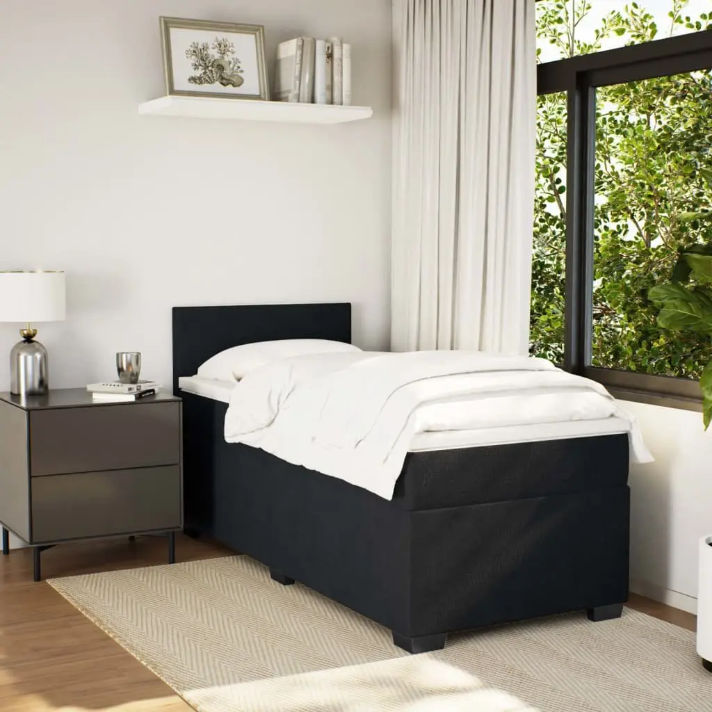 King Single Box Spring Bed with Mattress and LED Lights
