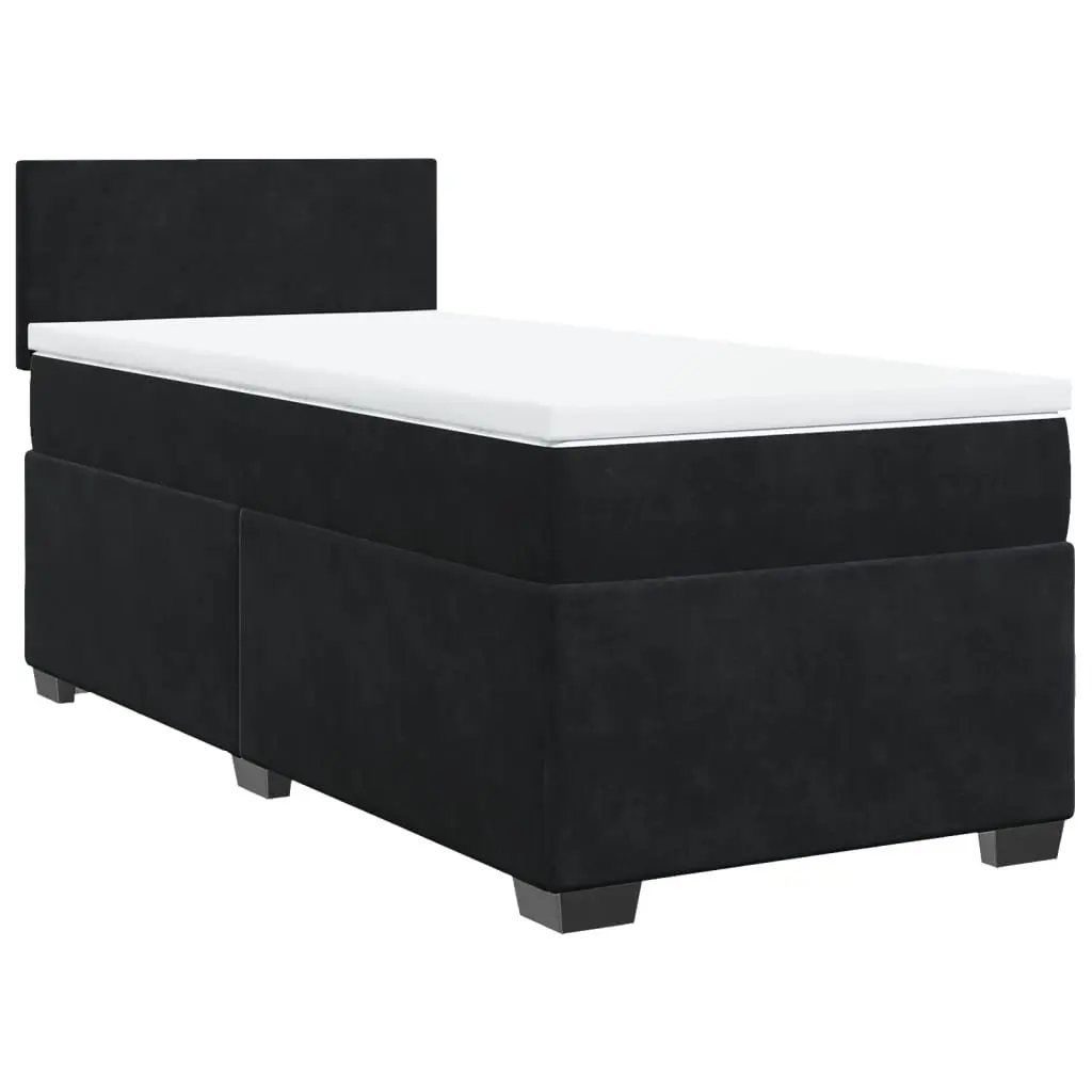 King Single Box Spring Bed with Mattress and LED Lights