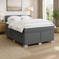 Sleek Double Box Spring Bed with Pocket Spring Mattress