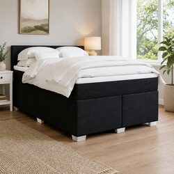 Double Box Spring Bed with LED Lights and Comfort