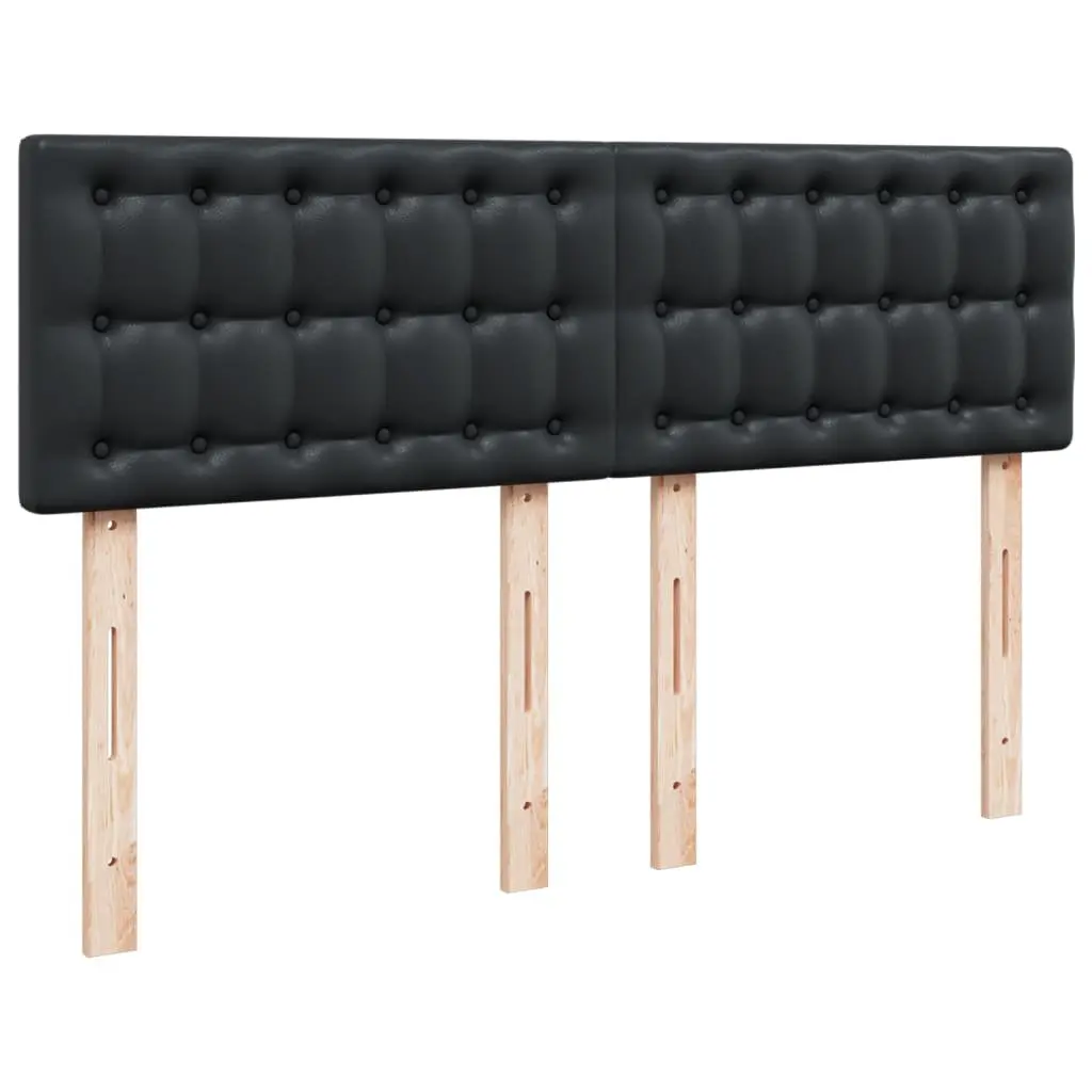 Queen Bed Black Faux Leather Pocket Sprung Mattress with Integrated LED Lights