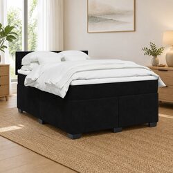 Double Box Spring Bed with Pocket Spring and LED Lights