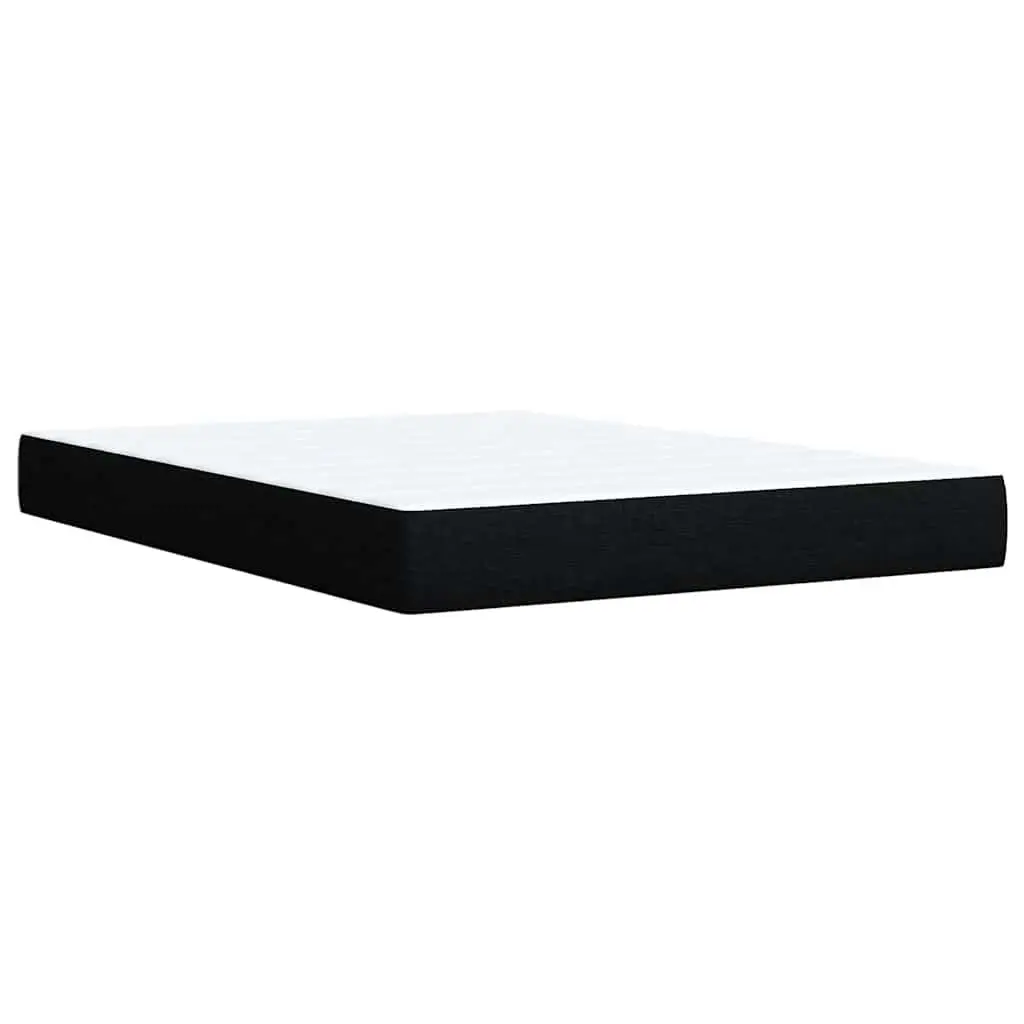 Double Box Spring Bed Black Double Pocket Spring Mattress with LED Lights